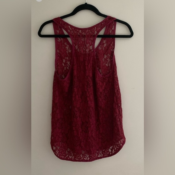 Wilfred Red Lace Racerback Tank Top M - Picture 2 of 6